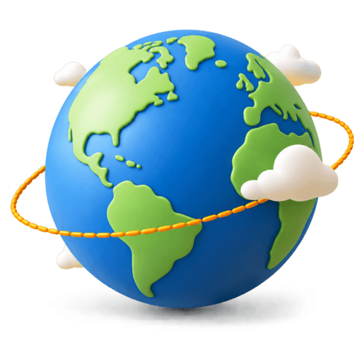 YellowBeeX international shipping globe with an aircraft, document and parcel